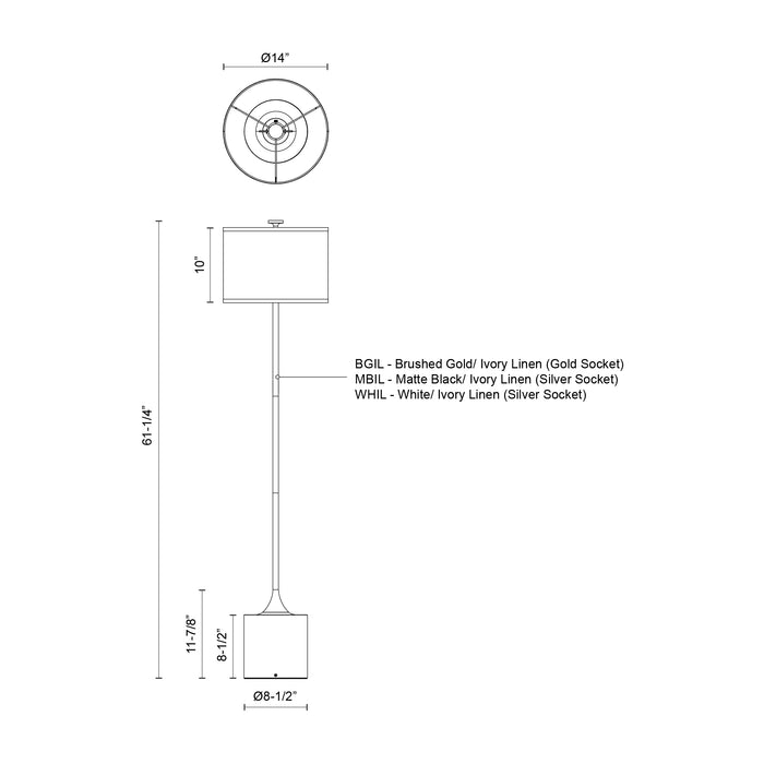 Lampe de plancher Issa